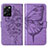 Coque Portefeuille Papillon Livre Cuir Etui Clapet YB1 pour Xiaomi Redmi Note 12 Pro Speed 5G Violet Clair