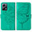 Coque Portefeuille Papillon Livre Cuir Etui Clapet YB2 pour Xiaomi Poco X5 5G Vert