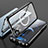 Coque Rebord Bumper Luxe Aluminum Metal Miroir 360 Degres Housse Etui Aimant avec Mag-Safe Magnetic Magnetique pour Apple iPhone 13 Pro Max Petit