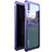 Coque Rebord Bumper Luxe Aluminum Metal Miroir 360 Degres Housse Etui Aimant D01 pour Huawei P20 Pro Violet