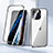 Coque Rebord Bumper Luxe Aluminum Metal Miroir 360 Degres Housse Etui Aimant LK1 pour Apple iPhone 13 Pro Max Argent