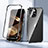 Coque Rebord Bumper Luxe Aluminum Metal Miroir 360 Degres Housse Etui Aimant LK1 pour Apple iPhone 15 Noir