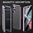 Coque Rebord Bumper Luxe Aluminum Metal Miroir 360 Degres Housse Etui Aimant LK2 pour Samsung Galaxy S22 Ultra 5G Petit