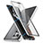 Coque Rebord Bumper Luxe Aluminum Metal Miroir 360 Degres Housse Etui Aimant LK2 pour Samsung Galaxy S23 Ultra 5G Argent