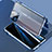 Coque Rebord Bumper Luxe Aluminum Metal Miroir 360 Degres Housse Etui Aimant LK3 pour Apple iPhone 13 Pro Bleu