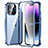 Coque Rebord Bumper Luxe Aluminum Metal Miroir 360 Degres Housse Etui Aimant LO1 pour Apple iPhone 14 Pro Max Petit