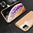 Coque Rebord Bumper Luxe Aluminum Metal Miroir 360 Degres Housse Etui Aimant M01 pour Apple iPhone 11 Or