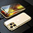 Coque Rebord Bumper Luxe Aluminum Metal Miroir 360 Degres Housse Etui Aimant M01 pour Apple iPhone 13 Pro Or