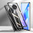 Coque Rebord Bumper Luxe Aluminum Metal Miroir 360 Degres Housse Etui Aimant M01 pour Huawei Enjoy 20 Plus 5G Noir