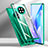 Coque Rebord Bumper Luxe Aluminum Metal Miroir 360 Degres Housse Etui Aimant M01 pour Huawei Enjoy 20 Plus 5G Vert