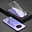 Coque Rebord Bumper Luxe Aluminum Metal Miroir 360 Degres Housse Etui Aimant M01 pour Oppo Ace2 Violet