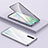 Coque Rebord Bumper Luxe Aluminum Metal Miroir 360 Degres Housse Etui Aimant M01 pour Oppo F15 Argent