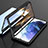 Coque Rebord Bumper Luxe Aluminum Metal Miroir 360 Degres Housse Etui Aimant M01 pour Samsung Galaxy S21 5G Noir