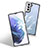 Coque Rebord Bumper Luxe Aluminum Metal Miroir 360 Degres Housse Etui Aimant M01 pour Samsung Galaxy S21 Plus 5G Petit