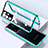 Coque Rebord Bumper Luxe Aluminum Metal Miroir 360 Degres Housse Etui Aimant M01 pour Samsung Galaxy S21 Ultra 5G Petit