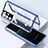 Coque Rebord Bumper Luxe Aluminum Metal Miroir 360 Degres Housse Etui Aimant M01 pour Samsung Galaxy S21 Ultra 5G Petit