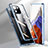Coque Rebord Bumper Luxe Aluminum Metal Miroir 360 Degres Housse Etui Aimant M01 pour Xiaomi Mi 11 Pro 5G Bleu