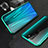 Coque Rebord Bumper Luxe Aluminum Metal Miroir 360 Degres Housse Etui Aimant M01 pour Xiaomi Redmi Note 8 Pro Vert