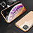 Coque Rebord Bumper Luxe Aluminum Metal Miroir 360 Degres Housse Etui Aimant M02 pour Apple iPhone 11 Petit