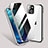 Coque Rebord Bumper Luxe Aluminum Metal Miroir 360 Degres Housse Etui Aimant M02 pour Apple iPhone 13 Argent