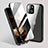 Coque Rebord Bumper Luxe Aluminum Metal Miroir 360 Degres Housse Etui Aimant M02 pour Apple iPhone 15 Noir