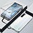 Coque Rebord Bumper Luxe Aluminum Metal Miroir 360 Degres Housse Etui Aimant M02 pour Oppo Reno3 Argent