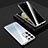 Coque Rebord Bumper Luxe Aluminum Metal Miroir 360 Degres Housse Etui Aimant M02 pour Samsung Galaxy S22 Ultra 5G Argent