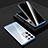 Coque Rebord Bumper Luxe Aluminum Metal Miroir 360 Degres Housse Etui Aimant M02 pour Samsung Galaxy S24 Ultra 5G Petit