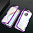 Coque Rebord Bumper Luxe Aluminum Metal Miroir 360 Degres Housse Etui Aimant M02 pour Xiaomi Poco F2 Pro Violet