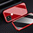 Coque Rebord Bumper Luxe Aluminum Metal Miroir 360 Degres Housse Etui Aimant M03 pour Apple iPhone 11 Pro Max Rouge