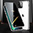 Coque Rebord Bumper Luxe Aluminum Metal Miroir 360 Degres Housse Etui Aimant M03 pour Apple iPhone 13 Pro Petit