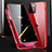 Coque Rebord Bumper Luxe Aluminum Metal Miroir 360 Degres Housse Etui Aimant M03 pour Apple iPhone 13 Rouge