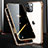 Coque Rebord Bumper Luxe Aluminum Metal Miroir 360 Degres Housse Etui Aimant M03 pour Apple iPhone 15 Or