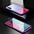 Coque Rebord Bumper Luxe Aluminum Metal Miroir 360 Degres Housse Etui Aimant M03 pour Oppo Reno3 Violet