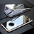 Coque Rebord Bumper Luxe Aluminum Metal Miroir 360 Degres Housse Etui Aimant M03 pour Vivo Nex 3 Argent