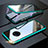 Coque Rebord Bumper Luxe Aluminum Metal Miroir 360 Degres Housse Etui Aimant M03 pour Vivo Nex 3 Vert