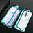 Coque Rebord Bumper Luxe Aluminum Metal Miroir 360 Degres Housse Etui Aimant M03 pour Xiaomi Poco X2 Vert