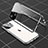 Coque Rebord Bumper Luxe Aluminum Metal Miroir 360 Degres Housse Etui Aimant M04 pour Apple iPhone 13 Mini Argent