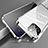 Coque Rebord Bumper Luxe Aluminum Metal Miroir 360 Degres Housse Etui Aimant M04 pour Apple iPhone 13 Pro Argent