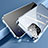 Coque Rebord Bumper Luxe Aluminum Metal Miroir 360 Degres Housse Etui Aimant M04 pour Apple iPhone 14 Pro Max Bleu