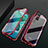 Coque Rebord Bumper Luxe Aluminum Metal Miroir 360 Degres Housse Etui Aimant M04 pour Huawei Honor V30 Pro 5G Rouge