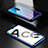 Coque Rebord Bumper Luxe Aluminum Metal Miroir 360 Degres Housse Etui Aimant M04 pour Realme X2 Pro Bleu