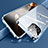 Coque Rebord Bumper Luxe Aluminum Metal Miroir 360 Degres Housse Etui Aimant M05 pour Apple iPhone 14 Pro Bleu