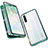 Coque Rebord Bumper Luxe Aluminum Metal Miroir 360 Degres Housse Etui Aimant M05 pour Oppo Find X2 Lite Vert