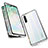 Coque Rebord Bumper Luxe Aluminum Metal Miroir 360 Degres Housse Etui Aimant M05 pour Oppo K7 5G Argent