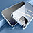 Coque Rebord Bumper Luxe Aluminum Metal Miroir 360 Degres Housse Etui Aimant M06 pour Apple iPhone 13 Bleu