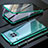 Coque Rebord Bumper Luxe Aluminum Metal Miroir 360 Degres Housse Etui Aimant M06 pour Huawei Mate 30 5G Vert