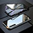 Coque Rebord Bumper Luxe Aluminum Metal Miroir 360 Degres Housse Etui Aimant M06 pour Oppo K5 Noir