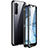 Coque Rebord Bumper Luxe Aluminum Metal Miroir 360 Degres Housse Etui Aimant M06 pour Oppo K7 5G Noir