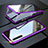 Coque Rebord Bumper Luxe Aluminum Metal Miroir 360 Degres Housse Etui Aimant M06 pour Realme X2 Violet